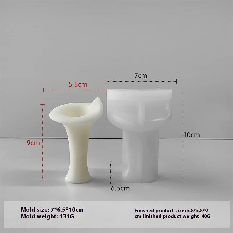 DIY decorative aromatherapy candlestick silicone mold - vue 8 sur 9
