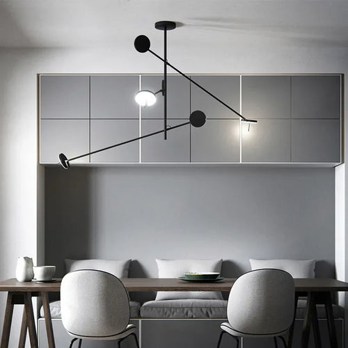 Nordic LED designer chandelier for restaurant coffee tables - vue 6 sur 14