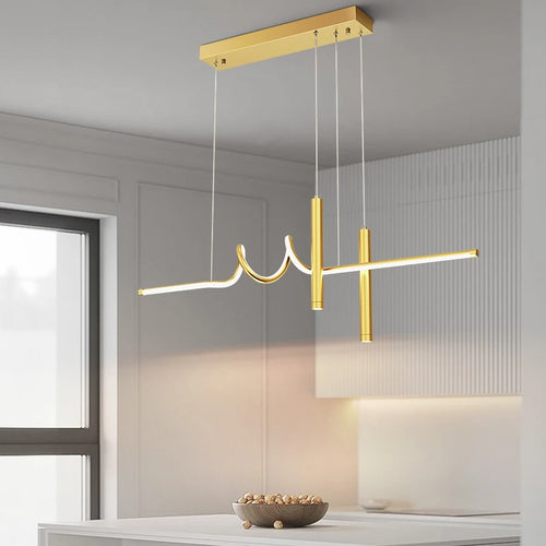 Elegant minimalist modern LED pendant light - vue 7 sur 18