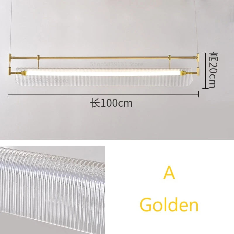 Modern Italian minimalist acrylic LED pendant light - vue 17 sur 18