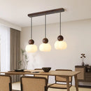 Solid wood pendant light for modern interior decor