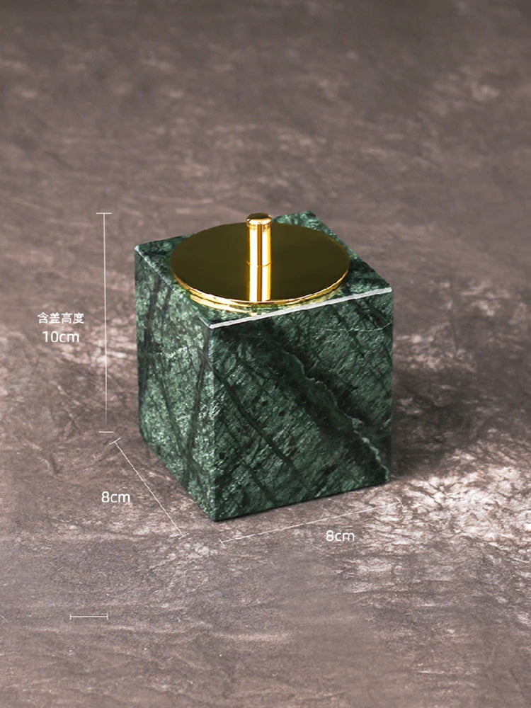 organized marble bathroom accessory set - vue 14 sur 21