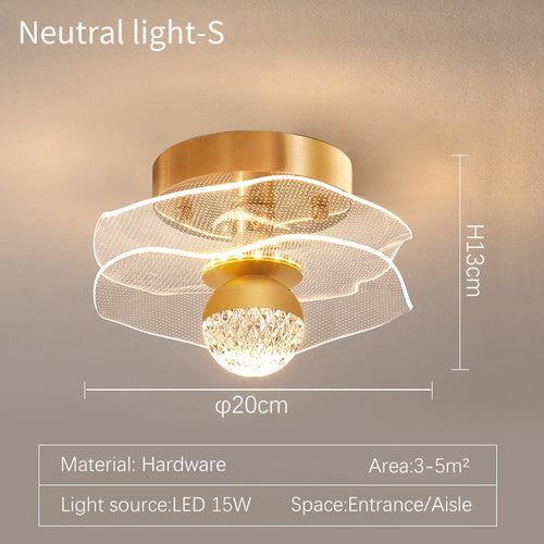 Botimi art deco acrylic flush ceiling light - vue 8 sur 7