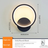 Nordic-style resin LED wall light moon design