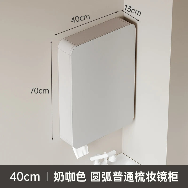circular aluminum wardrobe with mirror, smart lighting and storage - vue 16 sur 32