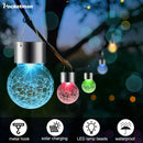 Outdoor solar rattan lamp for decorative garden lighting