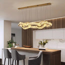Modern golden crystal design chandelier for dining room indoor lighting