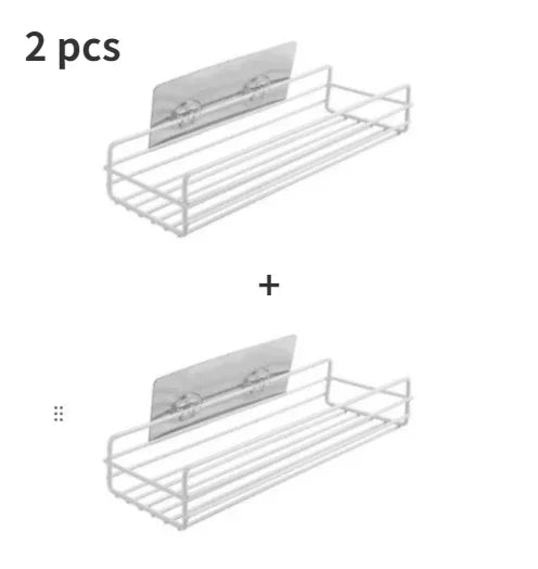Japanese style wrought iron shelf wall storage rack - vue 11 sur 19