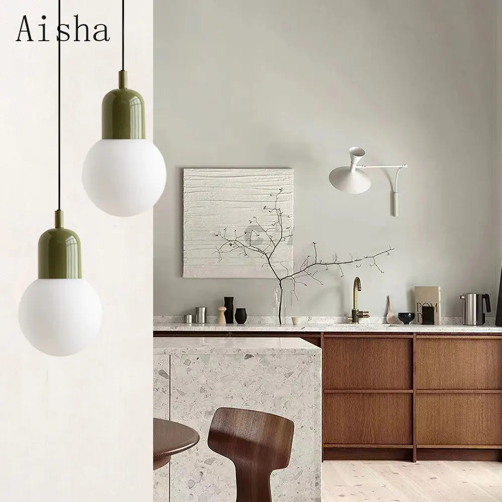 Nordic style glass pendant light for home, restaurant and bar