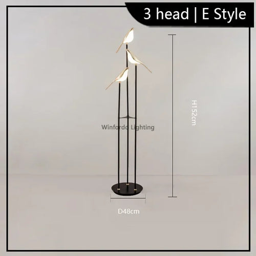 Led chandelier bird art loft original design decoration - vue 15 sur 18