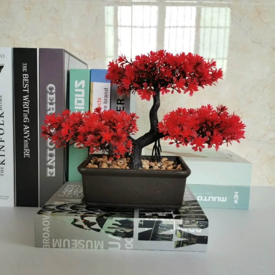 Artificial pine bonsai ornamental tree indoor decoration - vue 7 sur 7