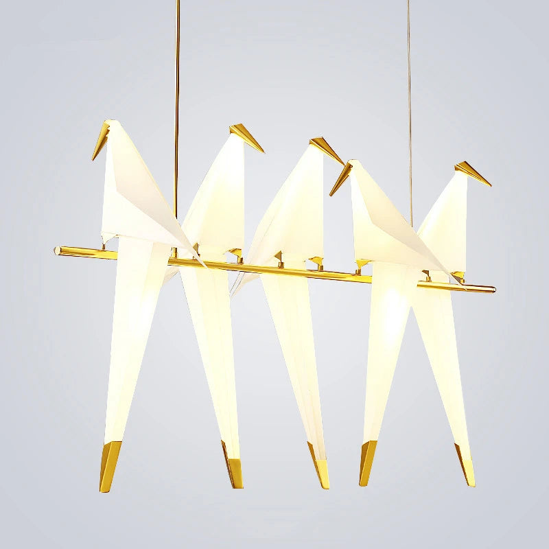 Nordic LED pendant light in acrylic, bird shape