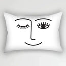 Geometric black and white cushion cover 30 x 50 cm
