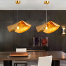 Luxury copper pendant light with retro lotus leaf design
