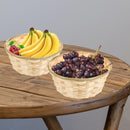 set of 3 bamboo baskets for fruit and storage