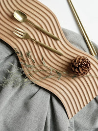 Decorative wooden tray for serving snacks and desserts