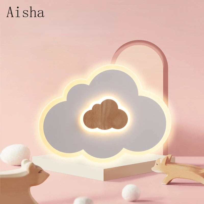 Nordic cloud LED ceiling light for children's bedroom