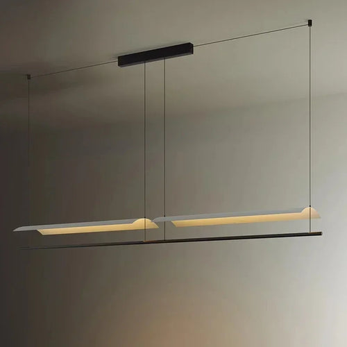 Modern nordic pendant light with long minimalist design - vue 2 sur 12