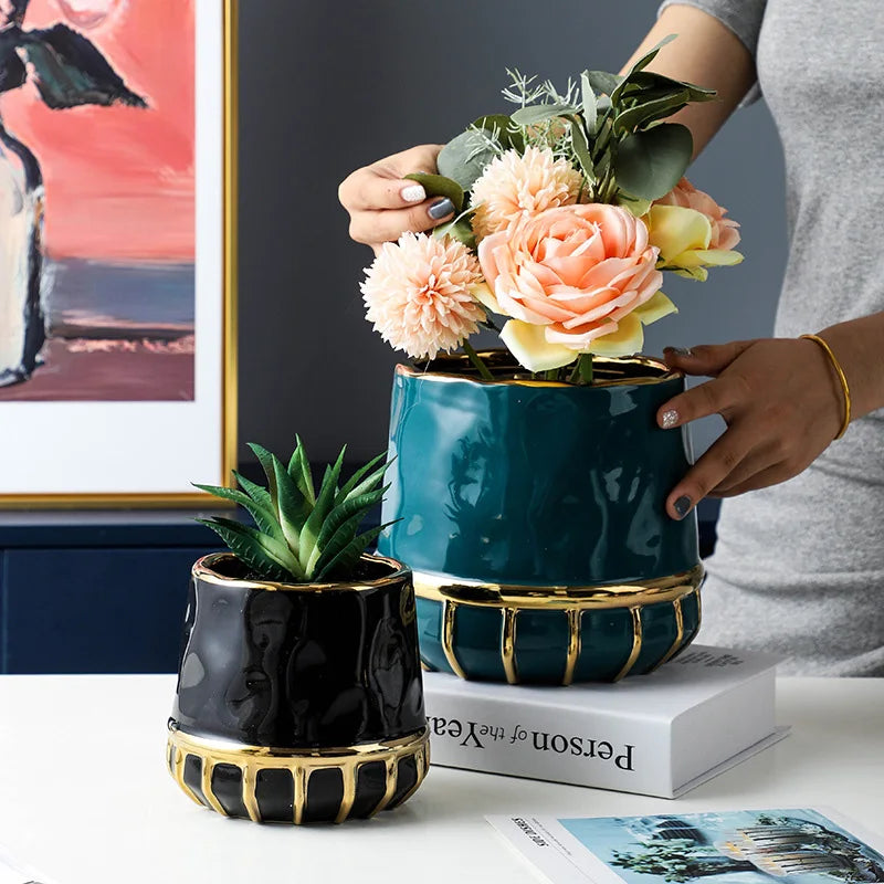 Nordic ceramic decoration for miniature flower pot
