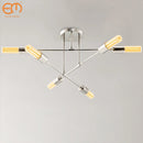 Modern nordic sputnik semi flush chandelier with electroplated finish