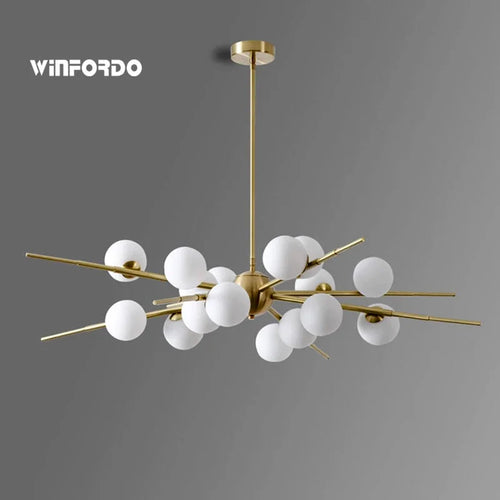 Modern LED glass ball pendant light - vue 2 sur 10