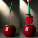 Cherry toilet brush with long handle and creative holder