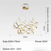 Modern Nordic style LED pendant chandelier