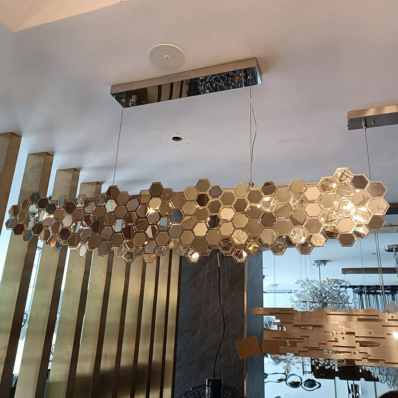 High-end minimalist chandelier for modern dining room - vue 4 sur 6