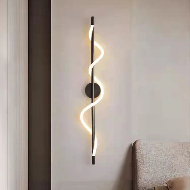 Brass wall light with dimmer and remote control