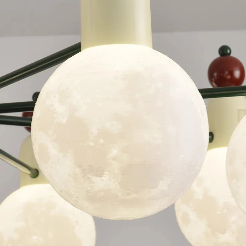 Modern chandelier for children's room nordic design bright and colourful - vue 6 sur 12