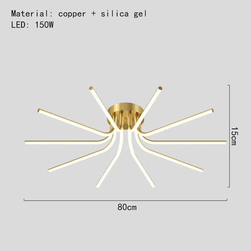 Modern minimalist LED chandelier for versatile indoor lighting