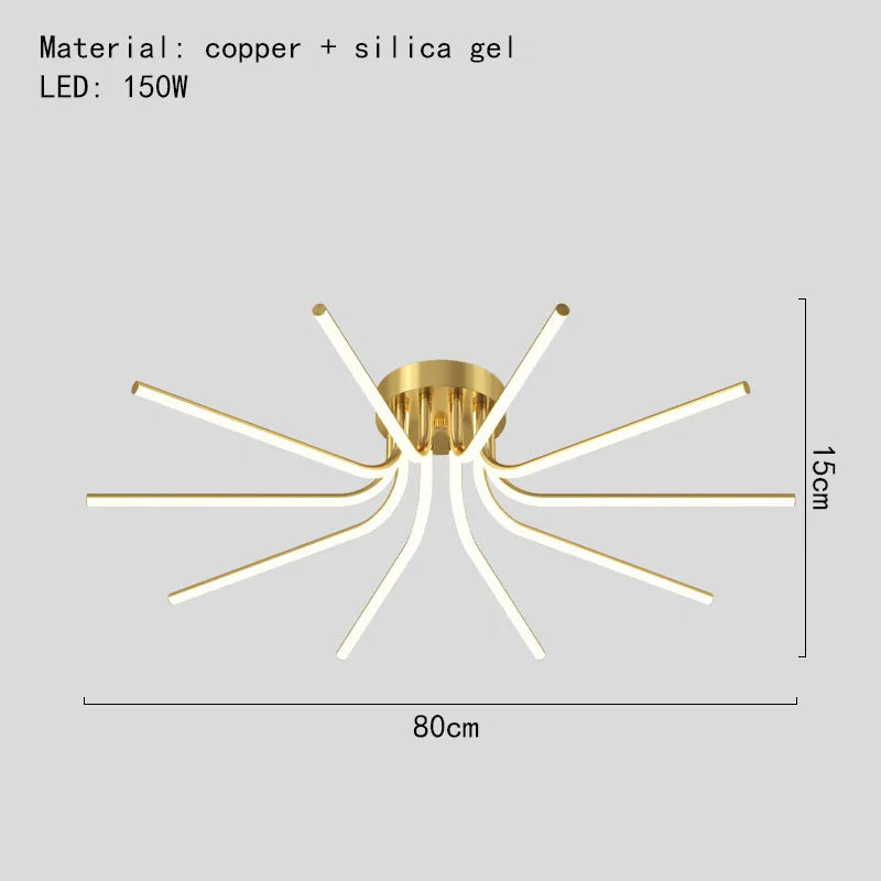 Modern minimalist LED chandelier for versatile indoor lighting