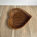 Woven rattan-style basket for fruit and decorative storage