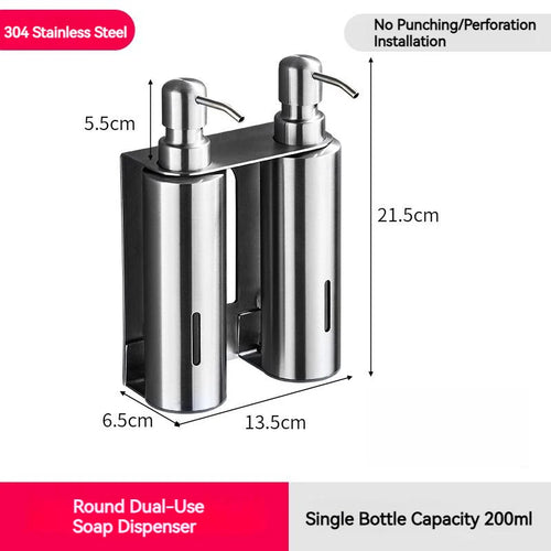 stainless steel accessories for modern soap dispensers - vue 10 sur 12