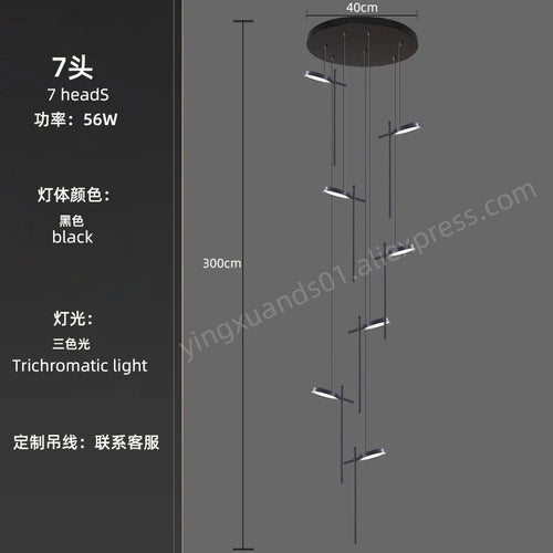Modern acrylic pendant chandelier with creative 2023 LED design - vue 10 sur 17