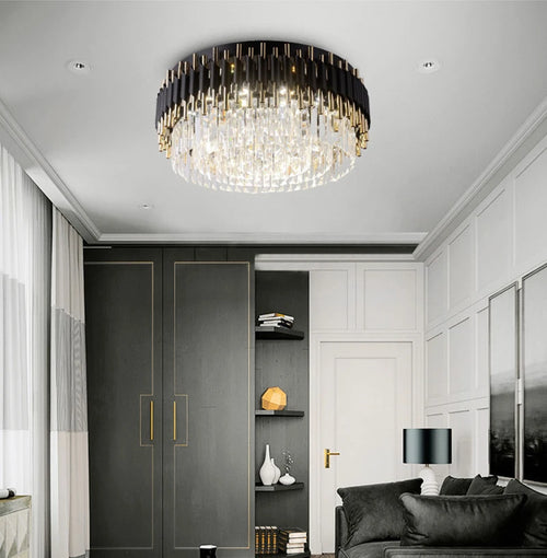 Luxury modern crystal LED chandelier decorative lighting - vue 4 sur 9