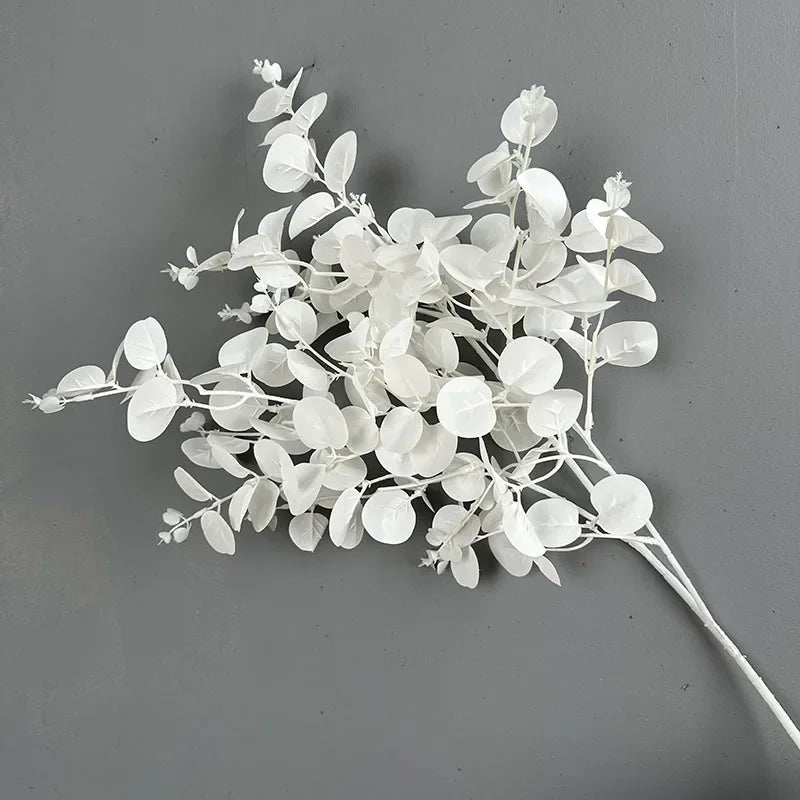 Set of 2 artificial silk leaves for floral decoration