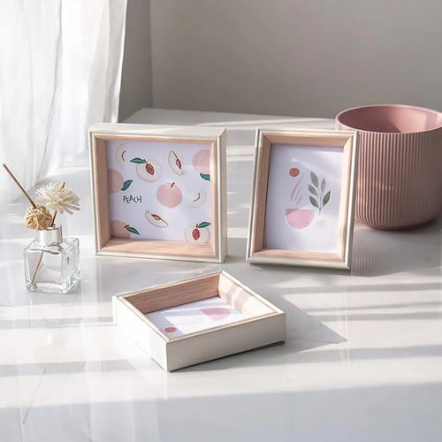 Decorative nordic style square resin photo frame for wall hanging - vue 3 sur 10