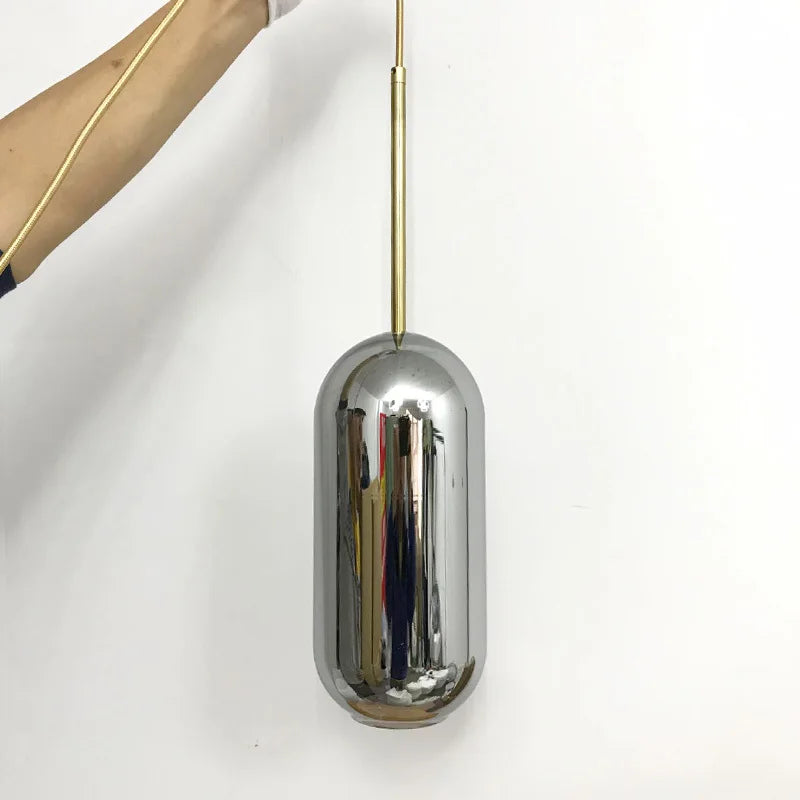 Nordic modern glass ball pendant light for dining room, kitchen or bedroom