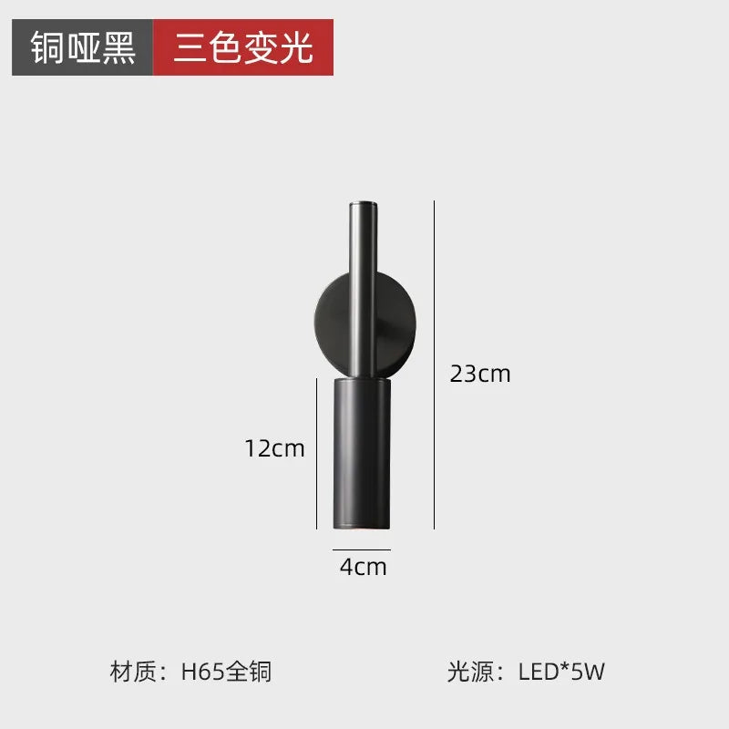 minimalist adjustable wall light for reading modern design - vue 8 sur 8