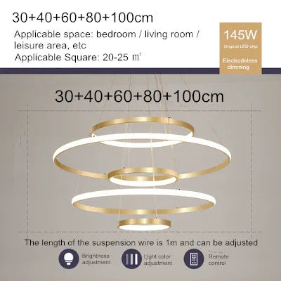 lustre moderne en style nordique avec télécommande et lumière led - vue 22 sur 30