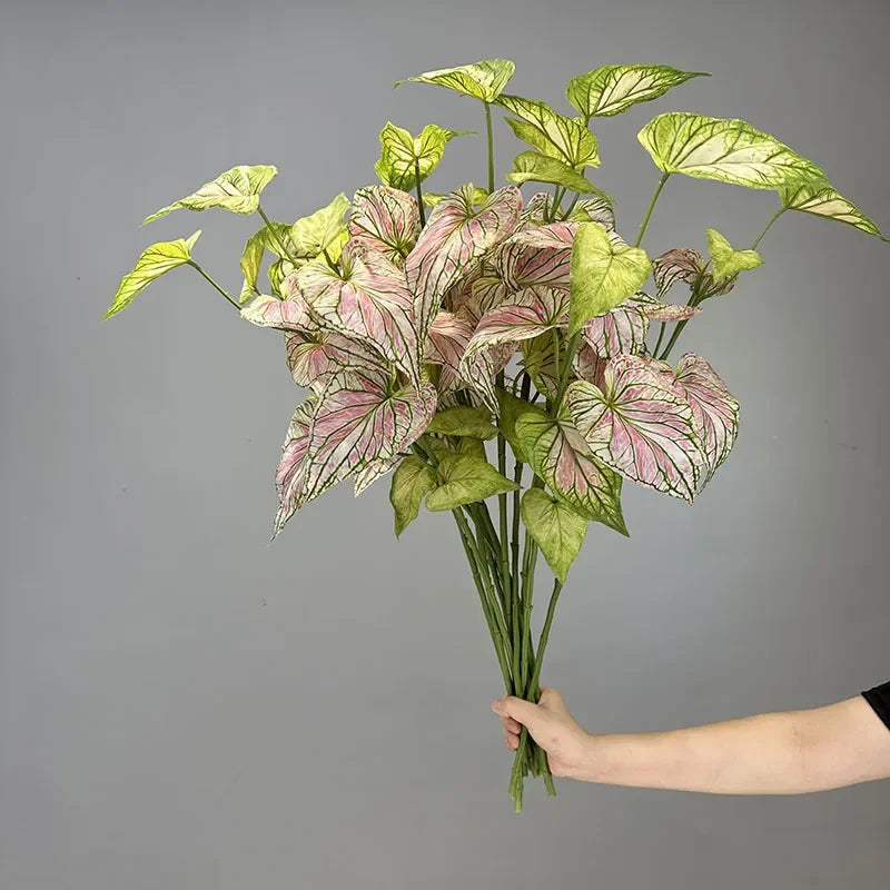 Artificial palm leaves for indoor floral decoration
