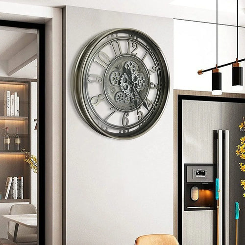 metal mobile wall clock stylish and durable interior decoration - vue 4 sur 7