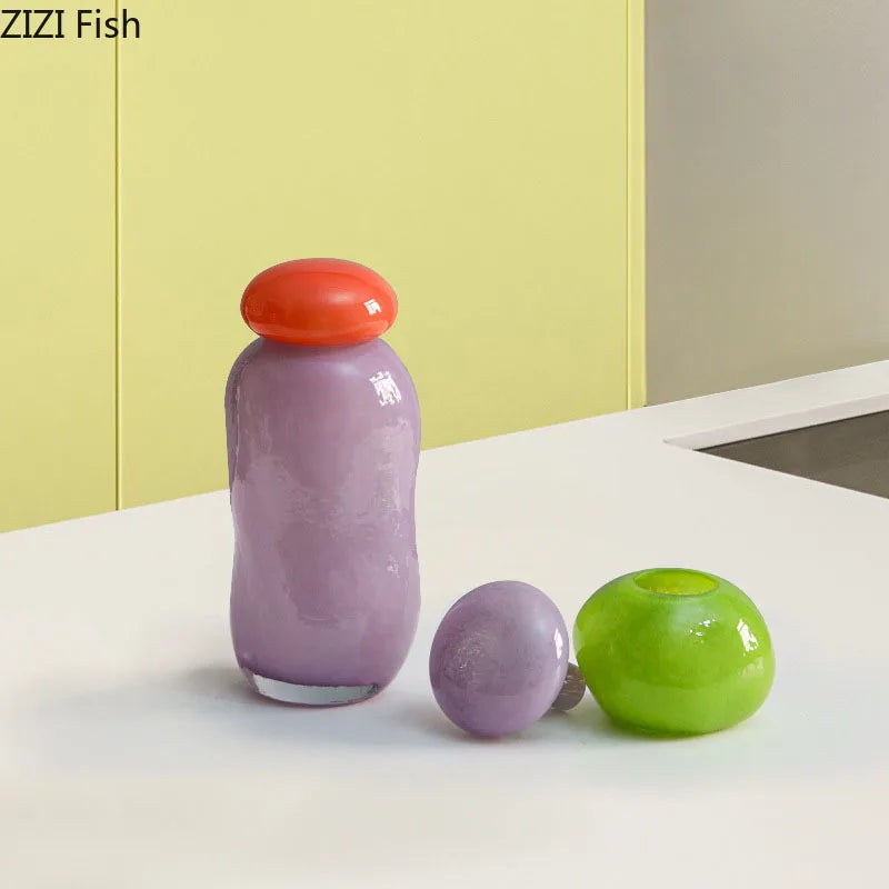 decorative glass vase for artificial flower arrangement