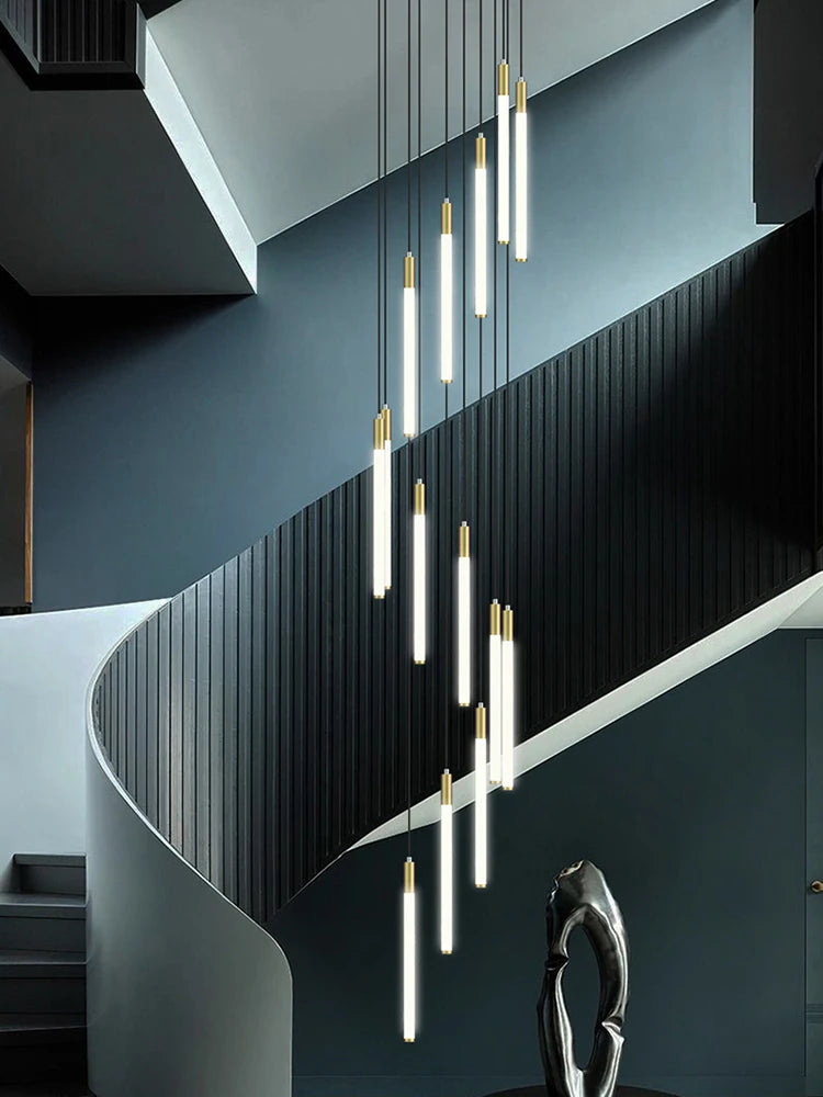 Modern pendant chandelier for loft-style interior lighting - vue 3 sur 18