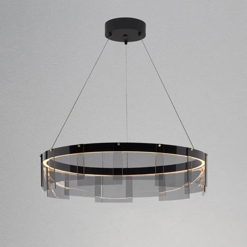 Modern glass pendant light for elegant and minimalist lighting - vue 3 sur 9