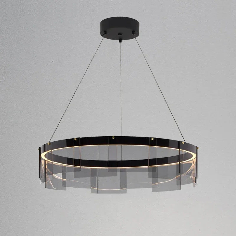 Modern glass pendant light for elegant and minimalist lighting - vue 3 sur 9