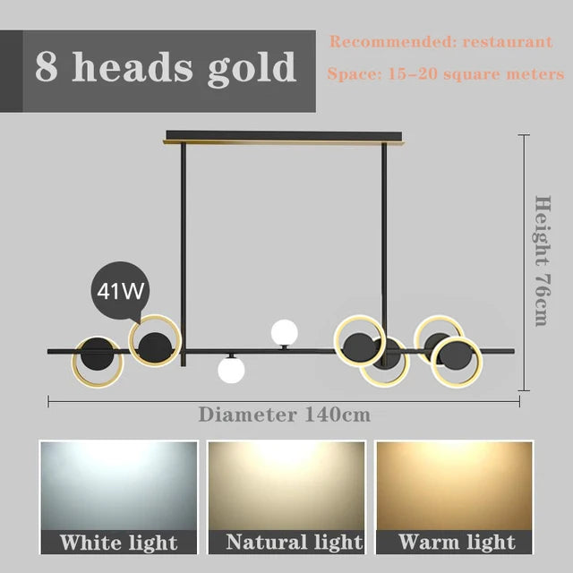 Modern nordic designer pendant light for an elegant interior - vue 7 sur 8