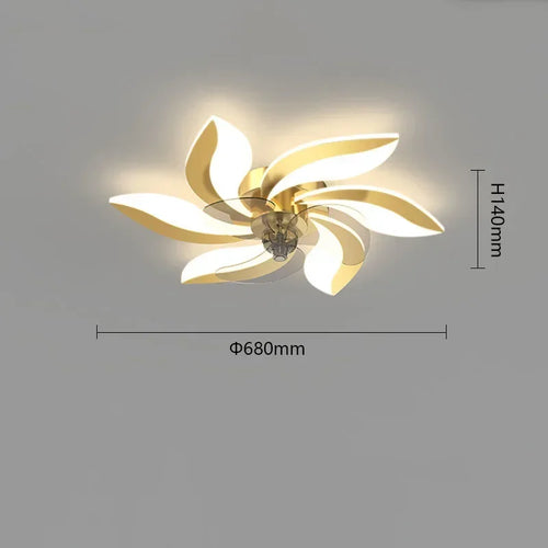 Ceiling fan with light and remote control for indoor use - vue 9 sur 8