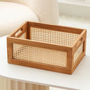 decorative rattan basket for storage and organization